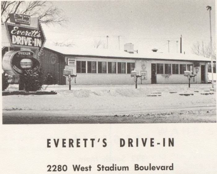 Everetts Drive-In - 1960S Yearbook Ad (newer photo)